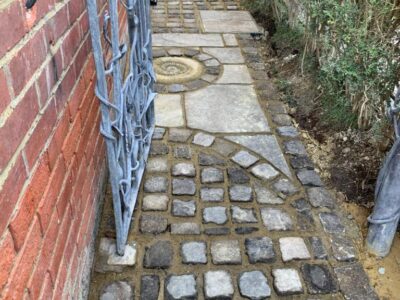 Cobble stone patios path in Brighton